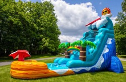 18' Beach Wave Water Slide