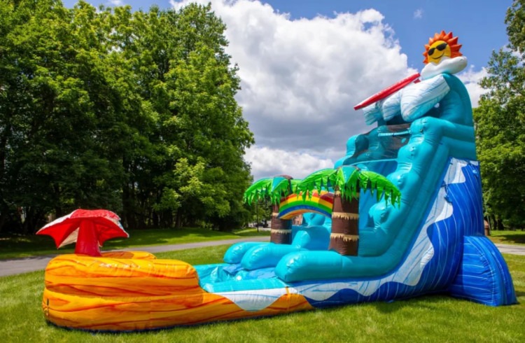 18' Beach Wave Water Slide