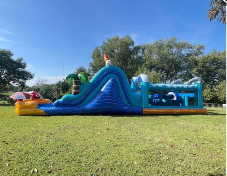 50' Beach Dual Lane Obstacle Course